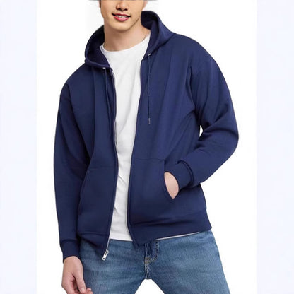 Men's American Fashion Brand Hooded Zipper Loose Pullover Top Sweatshirt Jacket