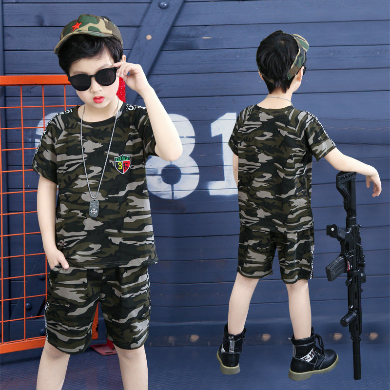 Camouflage Short Sleeve Suit