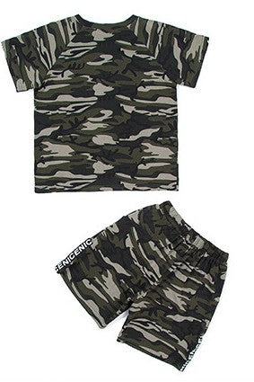 Camouflage Short Sleeve Suit