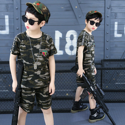 Camouflage Short Sleeve Suit